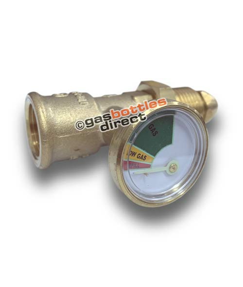 LPG Gas Bottle Regulator Adaptor Propane HILO Indicator Gauge